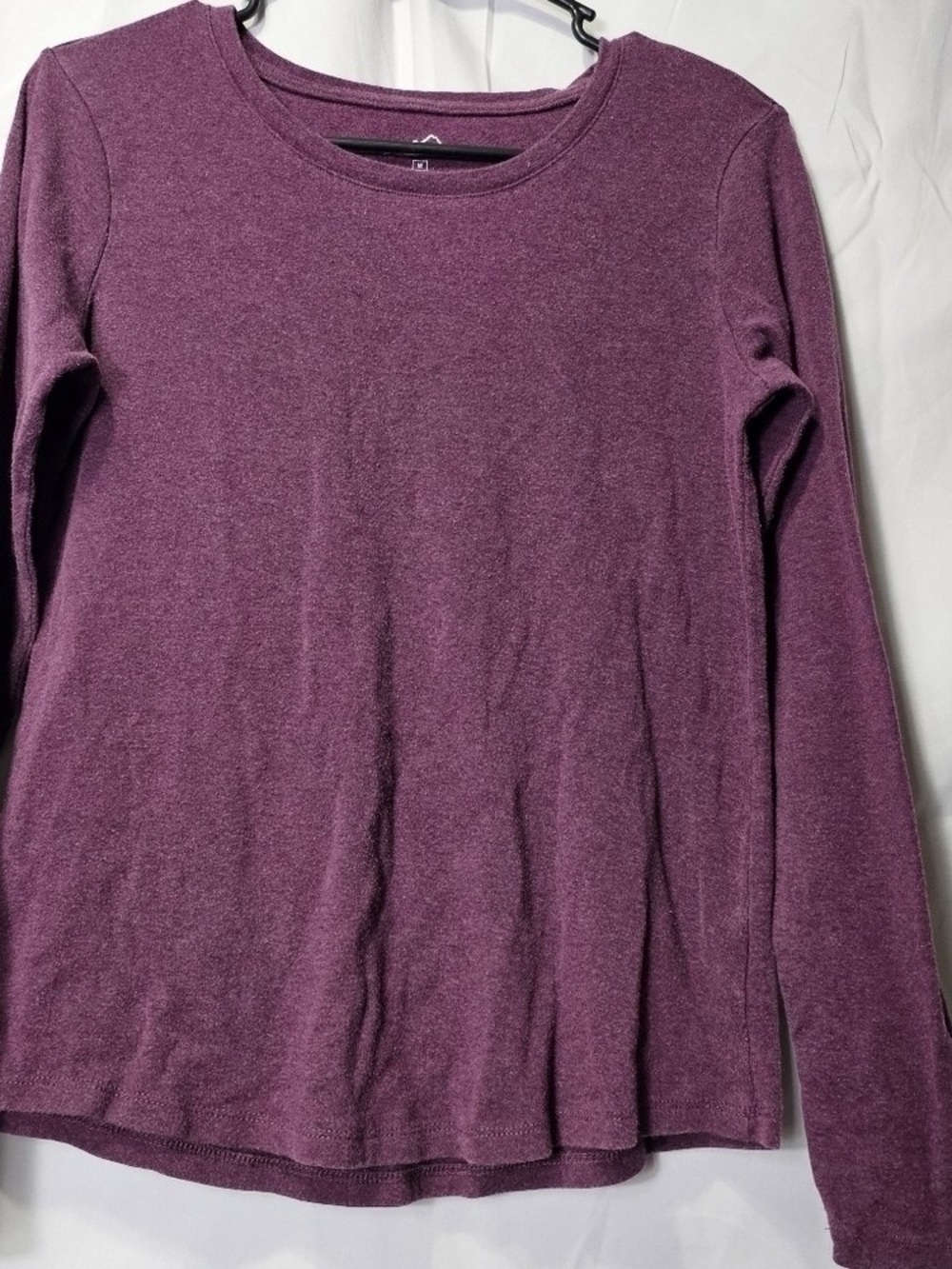 Everyday Long Sleeve Crewneck Top - Purple